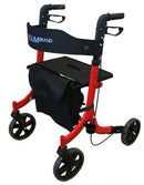 Redgum Compact Side Folding Walker Side View Red
