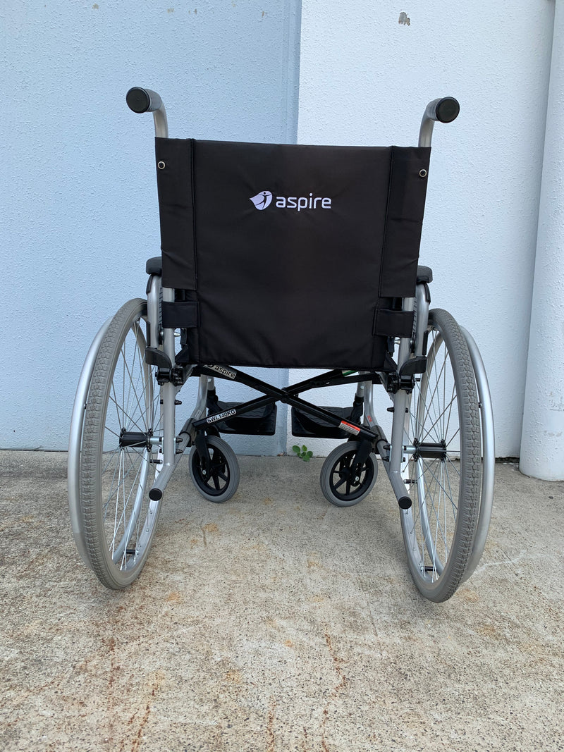 Aidacare Aspire Assist 2 WheelChair Folding  140kg Silver