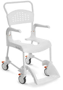 Etac Clean Mobile Shower Commode, 55cm, 4 Locking Castors, Lagoon Green