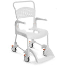 Etac Clean Mobile Shower Commode, 55cm, 4 Locking Castors, Lagoon Green