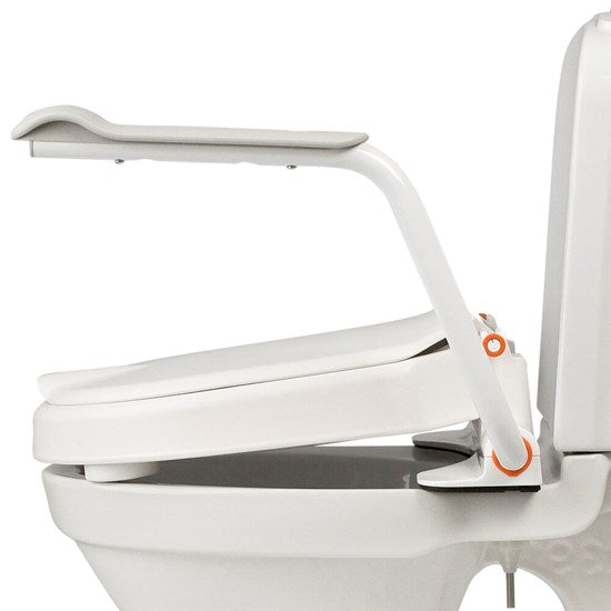 Etac HiLoo Toilet Seat Raiser Fixed with Angled Arm Supports