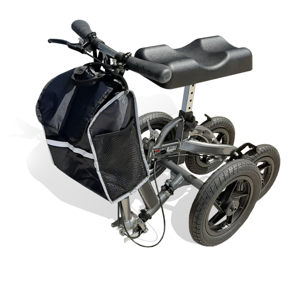 Redgum Knee Walker  With Air filled Tyres to Increase Ride Comfort, Either rh/Lh Brakes & Handy Bag