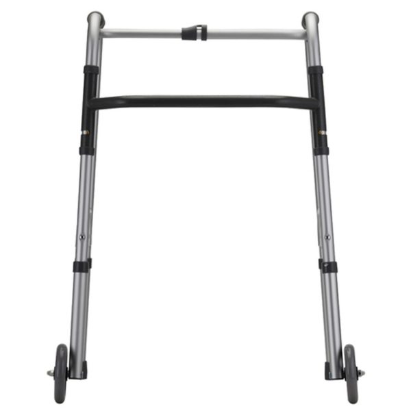 Redgum Folding Walking Frame with 125mm front wheels and Nylon Slides B4070WS1