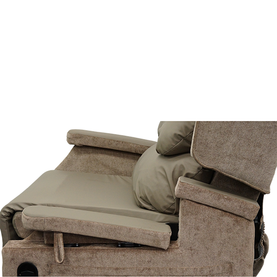 Comfort Dropdown Armside  Left  (as sitting in chair) Medium / Large Beige Vinyl,  CA2496