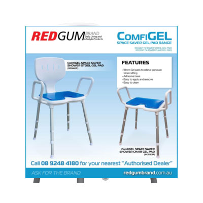 Redgum Gel Pads for Shower Chair RG55GP