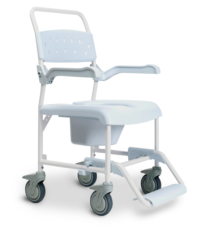 Hire  Mobile Shower Commode Attendant propelled  Hire Unit