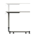 Redgum Over Bed / Chair Table, BASIC WITH FIXED TOP EASY LIFT AND ADJUST FEATURES LOCKING CASTORS     RG622