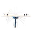 Redgum Over Bed / Chair Table Wooden Top , Black Trim & Base RG626