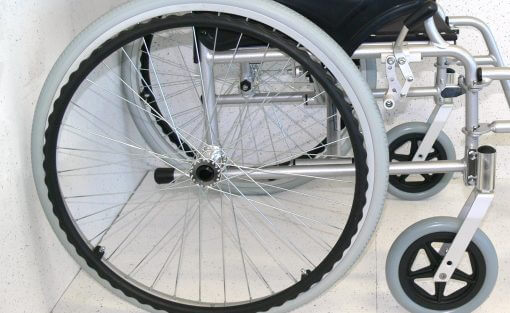 Redgum Crystal Wheelchair Close Up Of Wheel