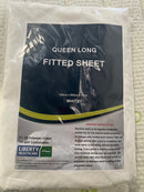 LIBERTY FITTED SHEETS VARIOUS SIZES (WHITE) (clearance only)