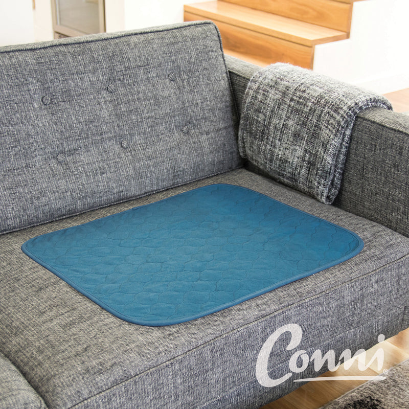 Conni Large Chair Pad - Absorbent & Waterproof  Incontinence Aid - 51x61cm (20" x 24") - Teal Blue