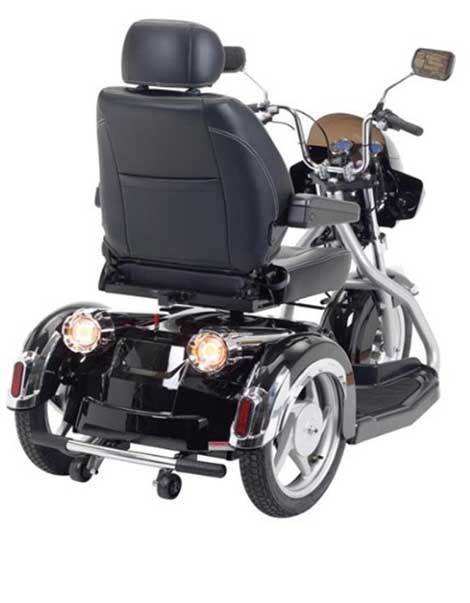 Electric Mobility Scooter Black Rear View