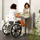 Etac Clean Self Propelled Mobile Shower Commode, 55cm, White
