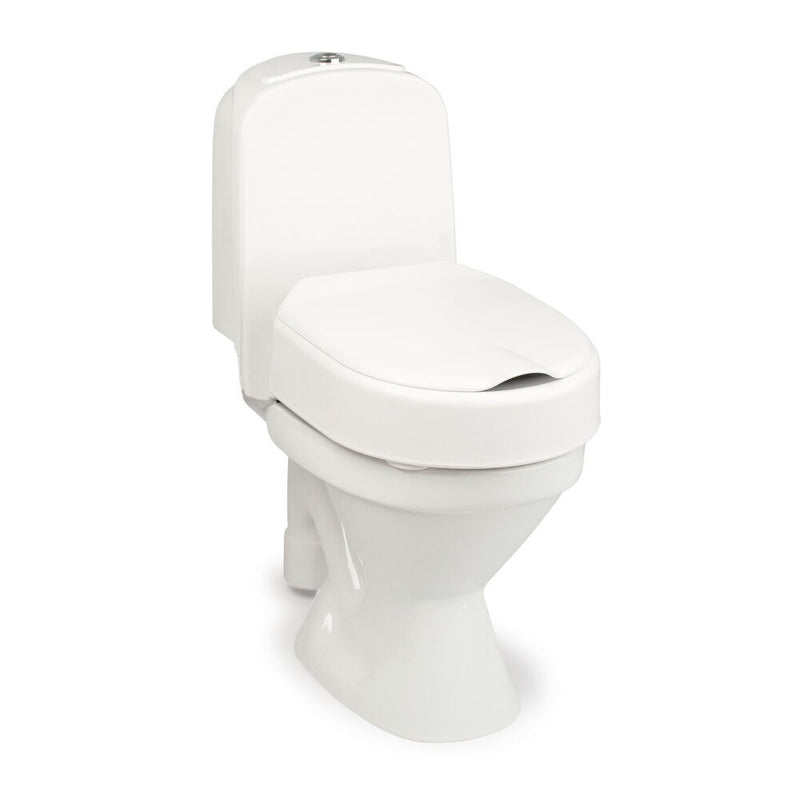 Redgum Toilet Seat Raiser "Donut" with removeable Lid and secure fit accessories  100mm RG510-2