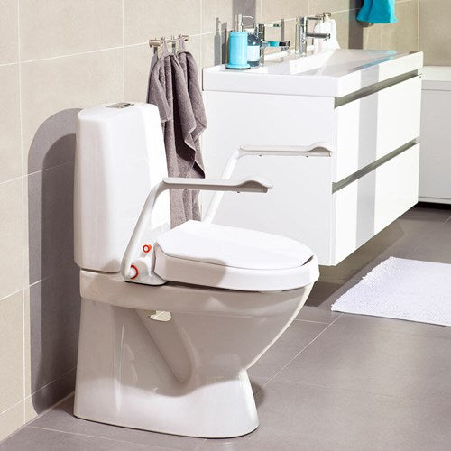 Etac Hi-Loo Toilet Seat Raiser Fixed with Angled Arm Supports