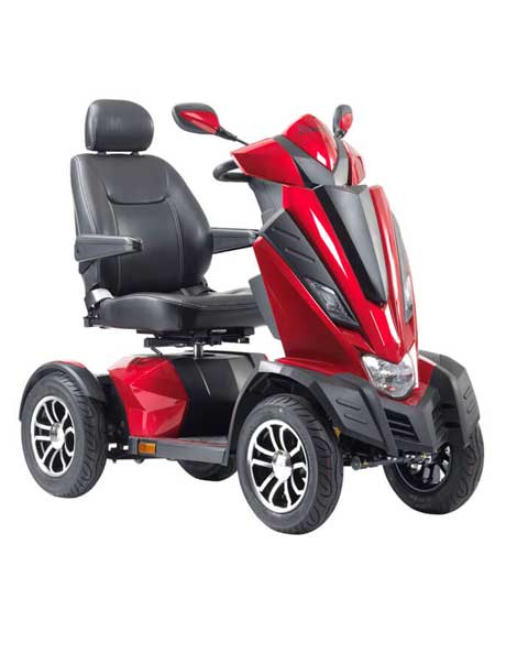 King Cobra Mobility Scooter Side Profile Red