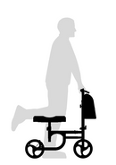 Redgum Knee Walker Blue Colour Padded Knee Platform with One Touch Rear Breaking with Handy Bag