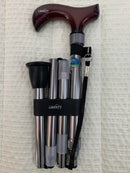 Liberty Elite Cane Silver with Curved Wooden Handle LH210