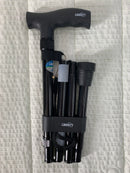 Liberty Base Cane Folding Black with Straight wooden Handle LH200