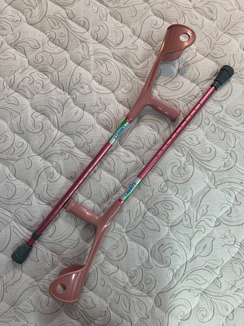 Forearm crutch pair Pink RPM86050-P Clearance