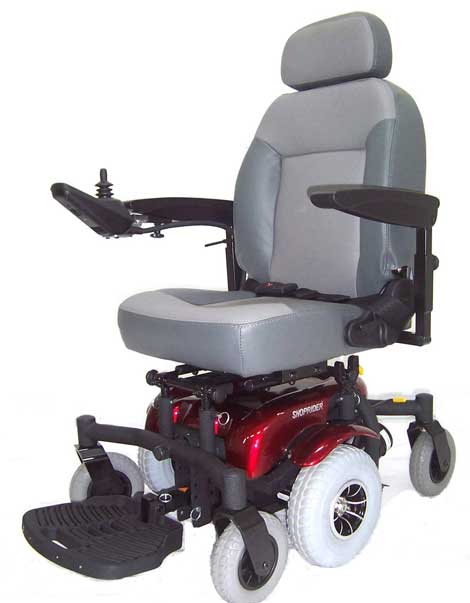 Power Wheelchairs Side View Grey Chair