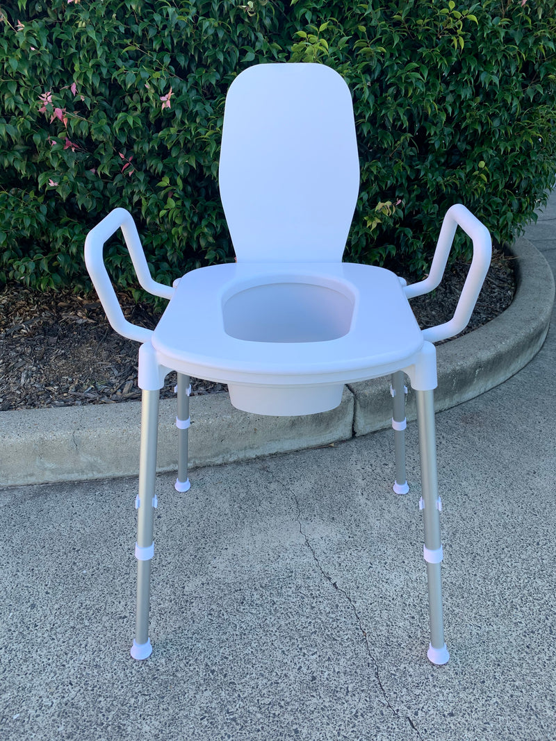 Toilet Aids Toliet Seat Stand White Silver Legs